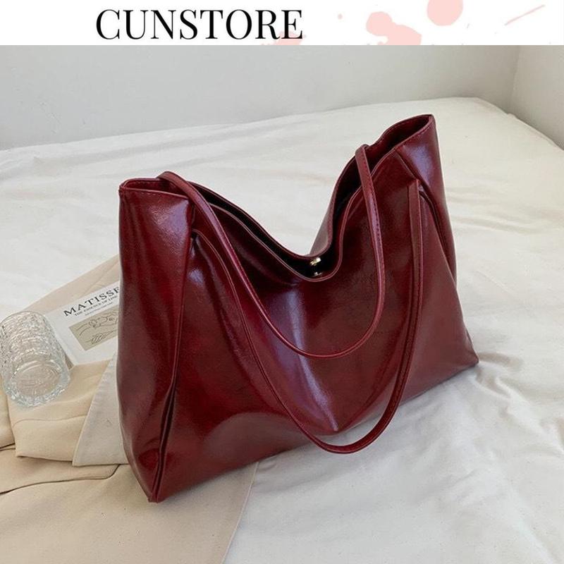 [DEAL ĐỘC QUYỀN] Túi Xách Nữ Tote Da Công Sở Hai Dây Da Trơn Mềm Để Vừa A4 Đi Học Đi Làm Bag CUN099