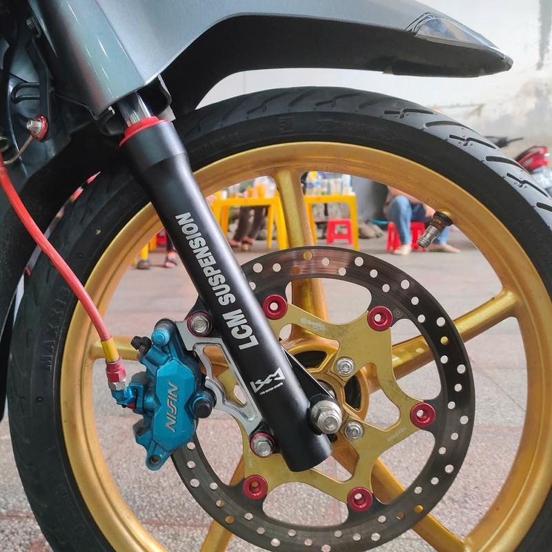 Phuộc trước LCM ty bạc cho Wave, Future, fu led, s110, rsx, blade, các mẫu xe đĩa trước bằng (không lõm), phù hợp với khách muốn lên đĩa, heo 1 pis s110 (071023) Phụ Kiện Phụ Tùng