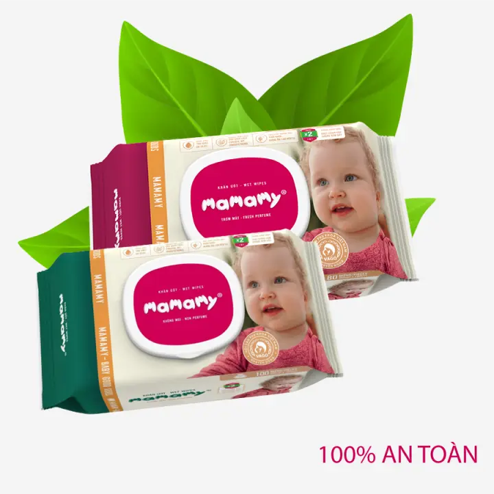 Khăn ướt Mamamy không mùi/ có mùi 100 tờ chính hãng giá rẻ Voi 0