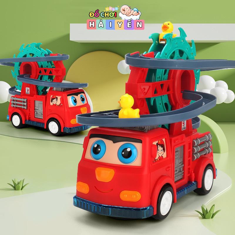  Đồ Chơi Xe Cứu Hoả Vịt Đu Quay Có Nhạc Đèn Cho Bé Vui Chơi Voi 