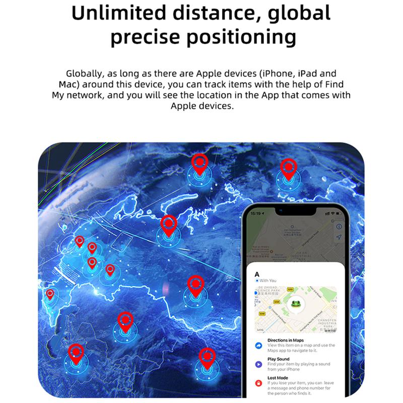 Product Introduction of Smart GPS Tracker Work with Apple Find My Anti Lost Reminder Device Bluetooth-Compatible Item Locator for Key Wallet Bag Luggage Button Monitor Waterproof 25