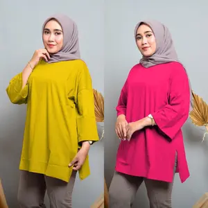 Baju Atasan Wanita Oversize Blouse Atasan Wanita Polos Jumbo Babyterry Bestseller SR300 Muslim Panjang