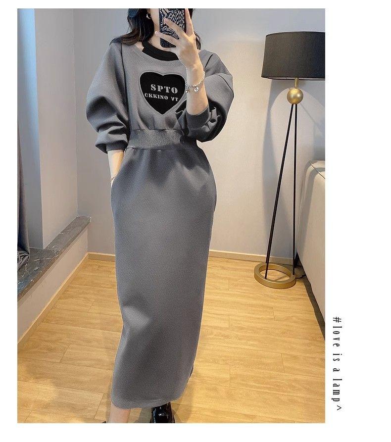 Product Introduction of Váy Len Corseted Màu Xám Độc Đáo Thiết Kế Đẹp, Dành Cho Nữ, Bộ Sưu Tập Xuân Và Mùa Thu, Hàng Mới Về 2024, Thêu Tình Yêu, Váy Giả Hai Mảnh, Xu Hướng Thời Trang, Đẹp, Trẻ Trung Dress Women Tre Màu Trắng 5