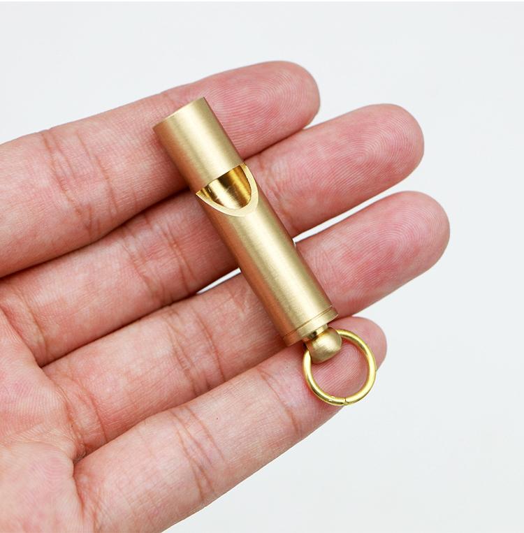 Product Introduction of 300db treble 1PCS survival whistle outdoor survival supplies pure brass keychain pendant whistle competition whistle copper whistle training equipment entertainment whistle communication whistle portable whistle pocket whistle bird walking whistle 5