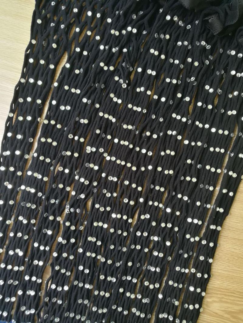 Product Introduction of Women's Rhinestone Decor Cut Out Fishnet Tights, Sexy High Waist Shiny Stockings for Party Club Dating, Ladies Underwear for All Seasons 6