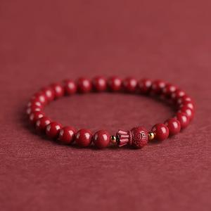 Gelang Tangan Cinnabar, Gelang Tahun Kelahiran Buddha, Gelang Pixiu Bunga Mawar, Gelang Ruyi, Gelang Pasir Emas Ungu, dengan Beg Wang Bangles Bracelets Jewelry