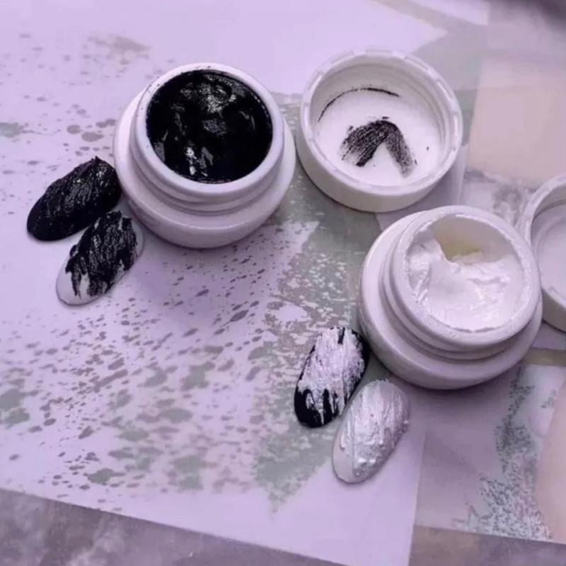 Gel xi măng đen trắng gel vẽ xi măng làm nail Nữ