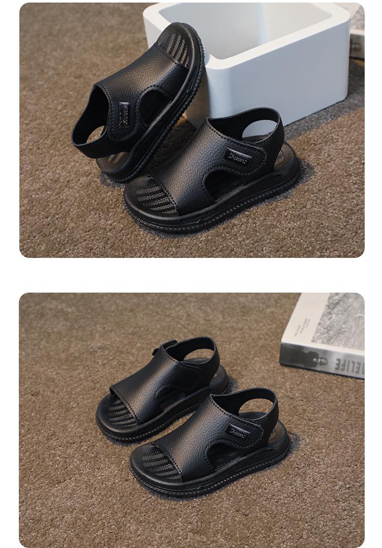 Product Introduction of Children's Sandals Boys 2023 New Summer Boys Children Soft Bottom Baby Non-Slip Open Toe Beach Shoes Online 8