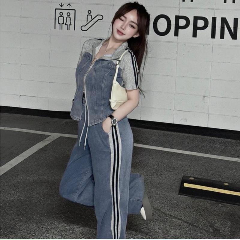  Bộ bò khoá kéo pha màu HangTong Qc tay cộc Women 