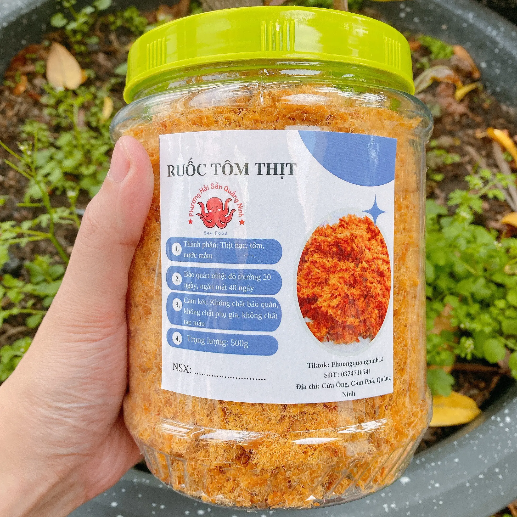 1kg Ruốc tôm thịt Quảng Ninh ngon (2 hộp 500g) - Food Ăn liền Ăn Vặt