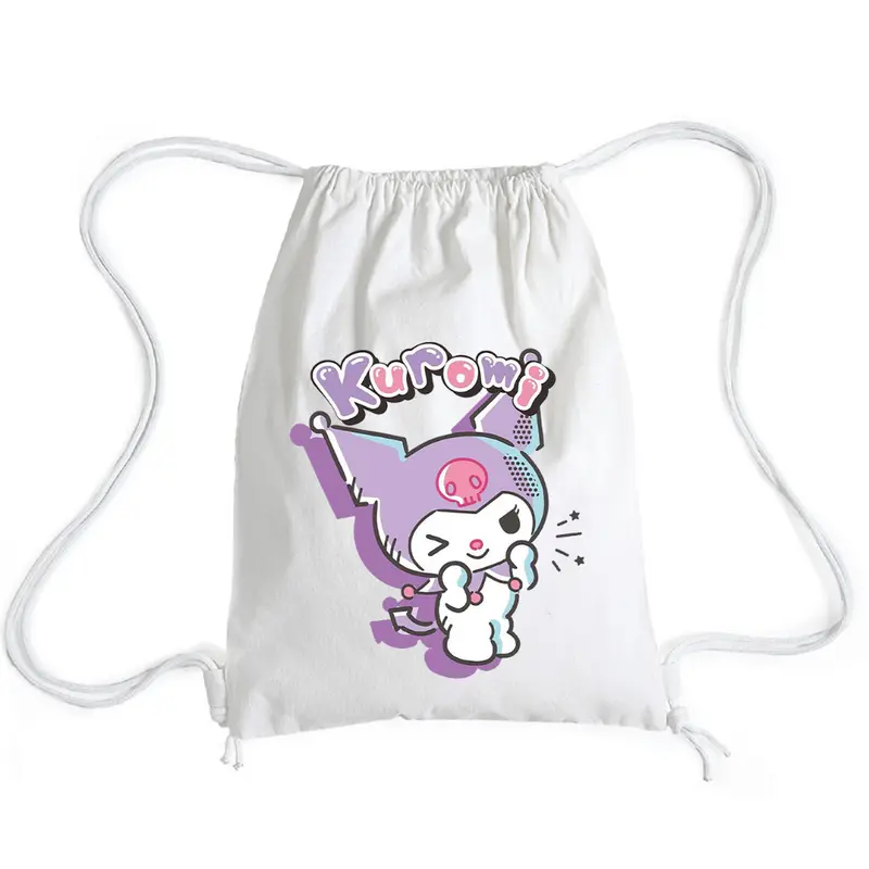 Tas Ransel Serut - Stringbag Wanita Kanvas Tebal Lucu Kece Gambar Kuromi l Digedot.Id 4