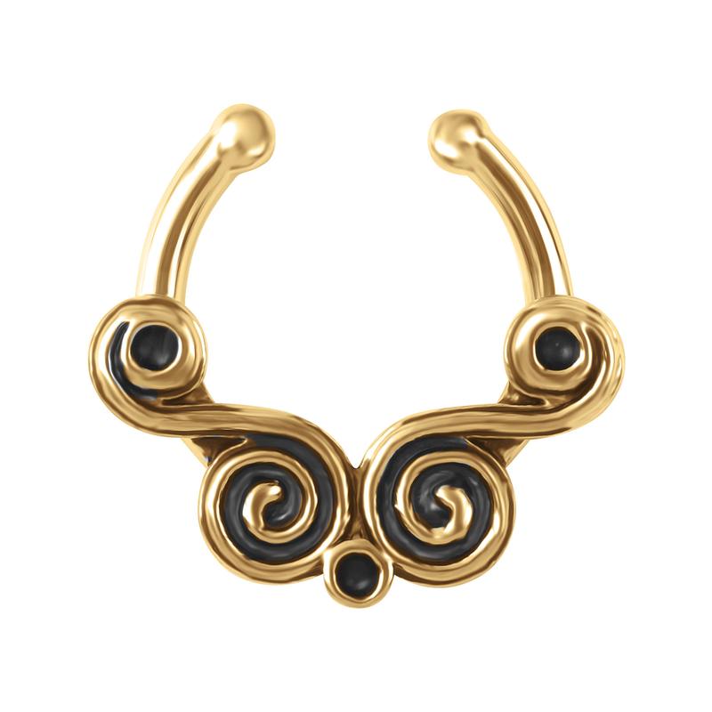 Product Introduction of New No-Punch Fake Nose Ring Floral Nose Studded Piercing Jewelry 3