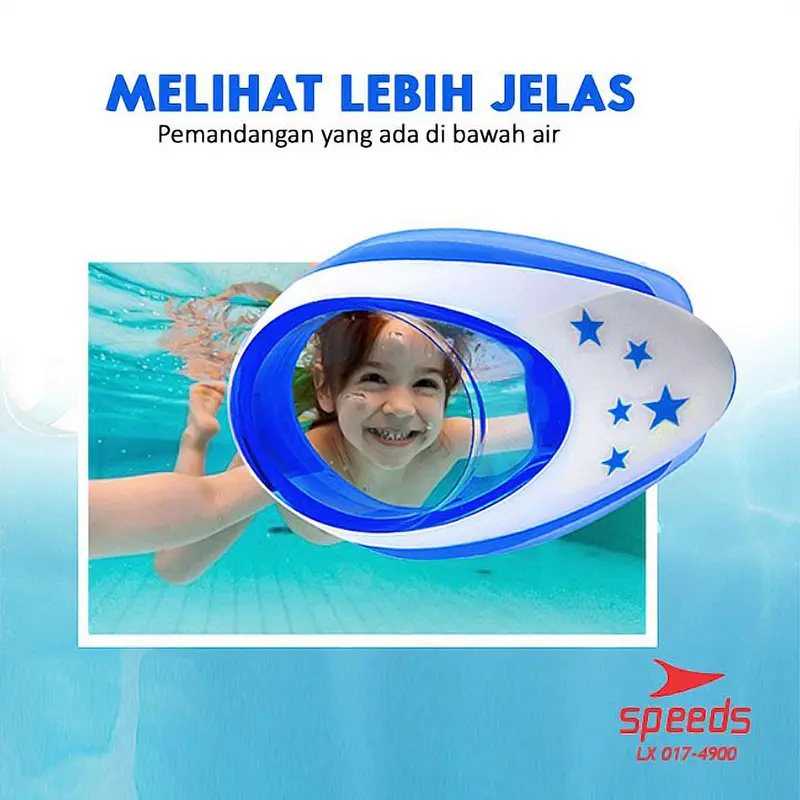 Speeds Kacamata Renang Anak Anti Fog Anti Air Nyaman Dimata Uniseks 017-4900 5