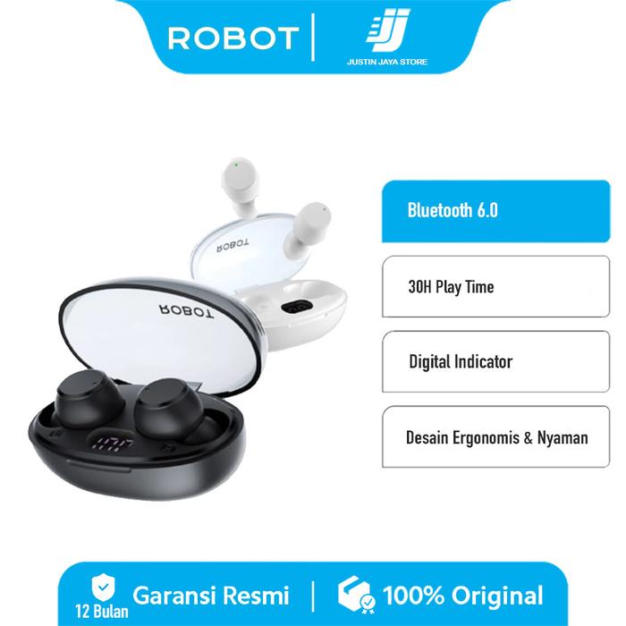 Jual ROBOT Bluetooth Headset Dots 2 Ultra Bass RWAT Audio TWS Wireless ...