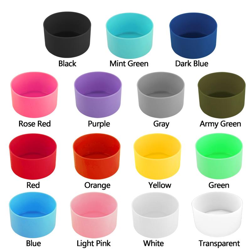 1PC Anti-Slip Bottle Silicone Boot Sleeve Bottom Sleeve Cover For 32&40oz Wide Mouth Water Bottle For Outdoor Camping Hiking #440454 1