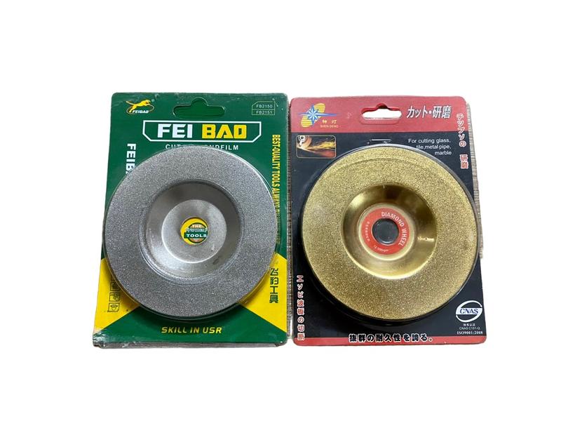 Đá mài kính đỏ xanh FEIBAO đường kính 100mm Lưỡi mài kính kim cương lỗ trục 20mm đa năng cắt và mài nhiều vật liệu