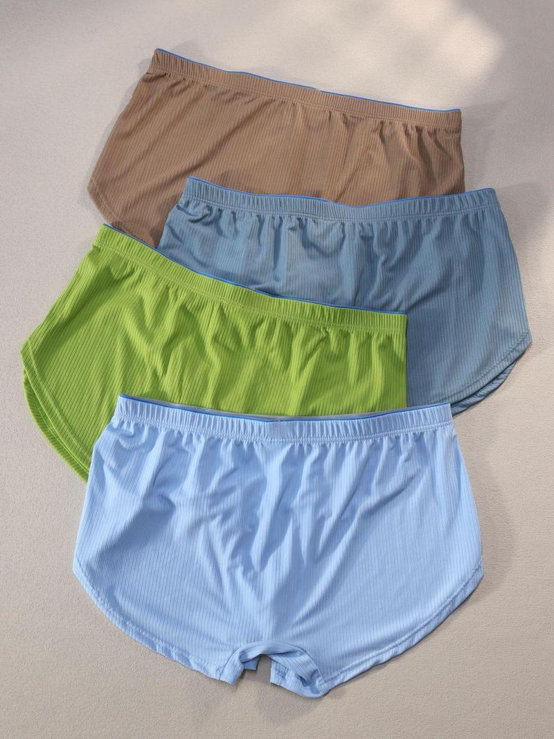 Product Introduction of Men's Solid Color Boxer Brief, Breathable Comfortable Underwear for Daily Wear, Casual Men's Underwear for All Seasons 9