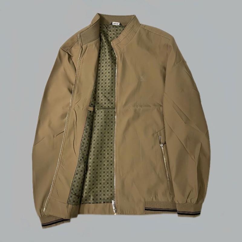 Product Introduction of Áo khoác gió nam trung niên có khả năng chống nước lót lụa cao cấp 2 lớp có túi - Menswear Jacket Nhung 13