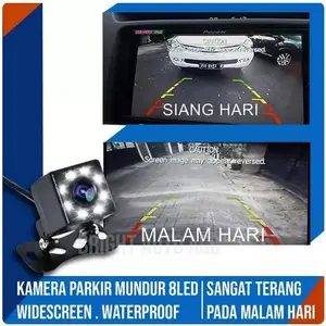 Kamera mundur parkir belakang mobil universal 8 LED