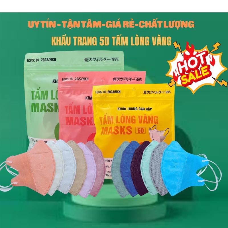 Combo Thùng 500 chiếc + Thêm 50 Chiếc Trắng khẩu Trang 5d  Người lớn 3 lớp dùng 1 lần Nam Phụ Kiện Accessories Che Mặt