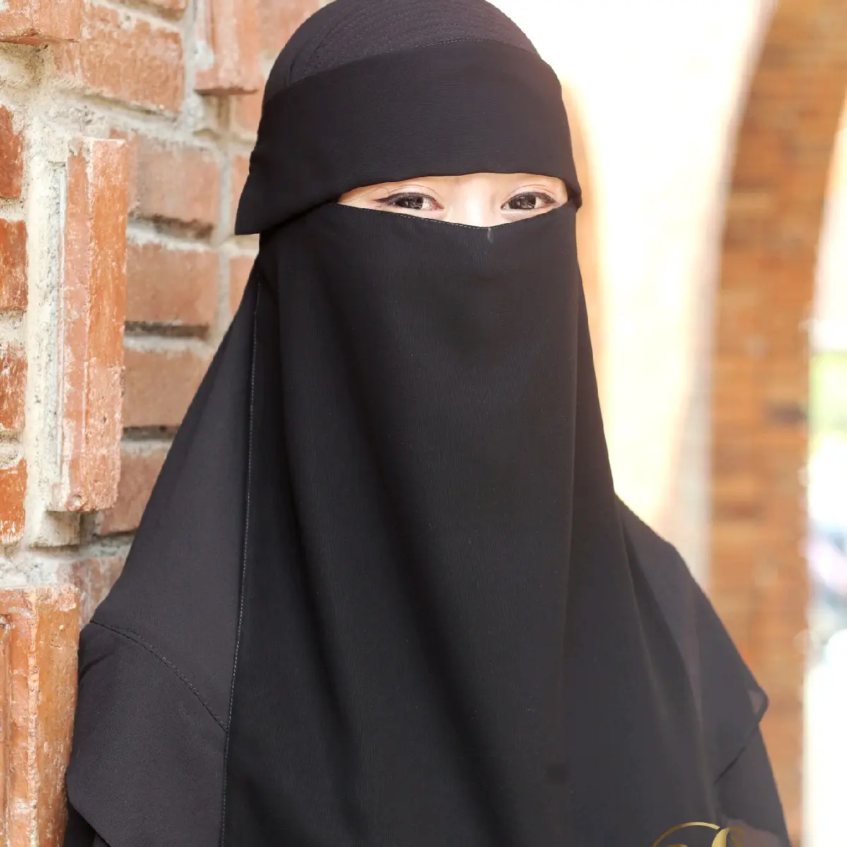 Niqab cadar bandana poni polos sifon silk