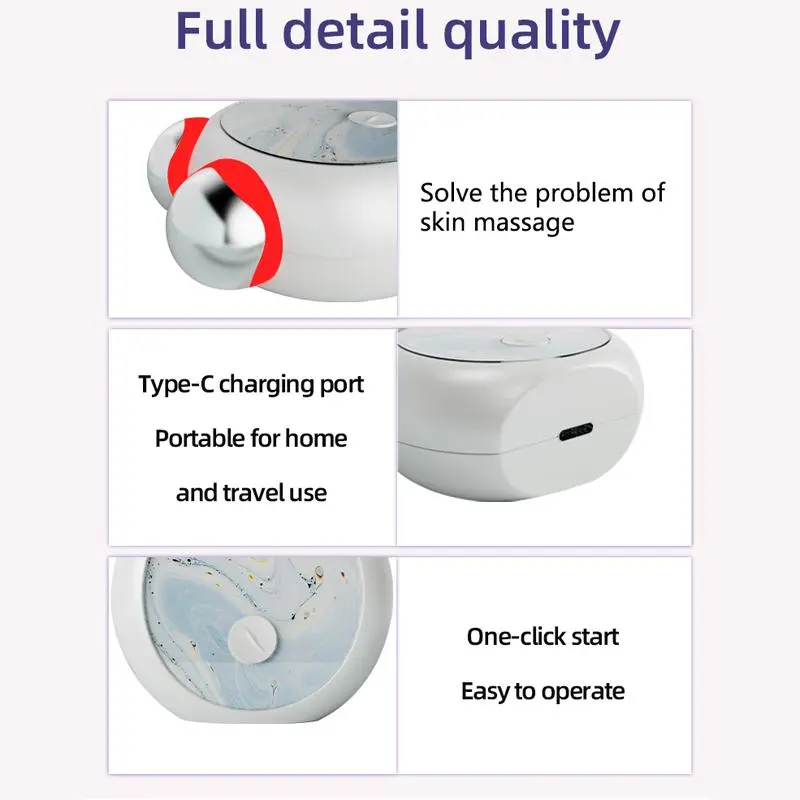 Portable Facial Massage Tool, Mini Bear Design Facial Contour Shaping Instrument, Gentle Wave Design Facial Massage Instrument for Women 3