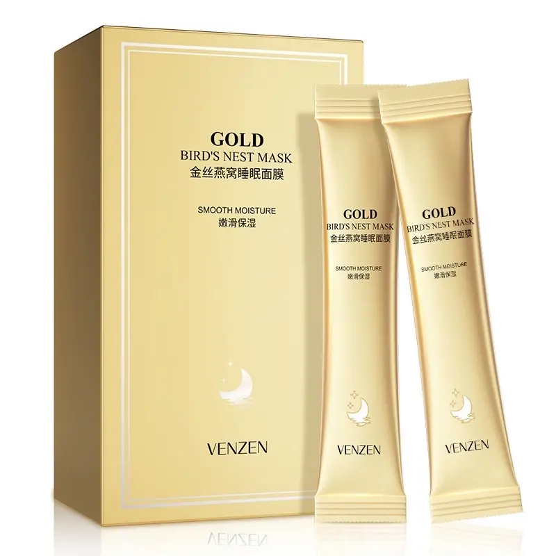 Mặt nạ ngủ Venzen tinh chất yến nội địa Trung chính hãng, màu vàng, 4ml/gói x 20 gói