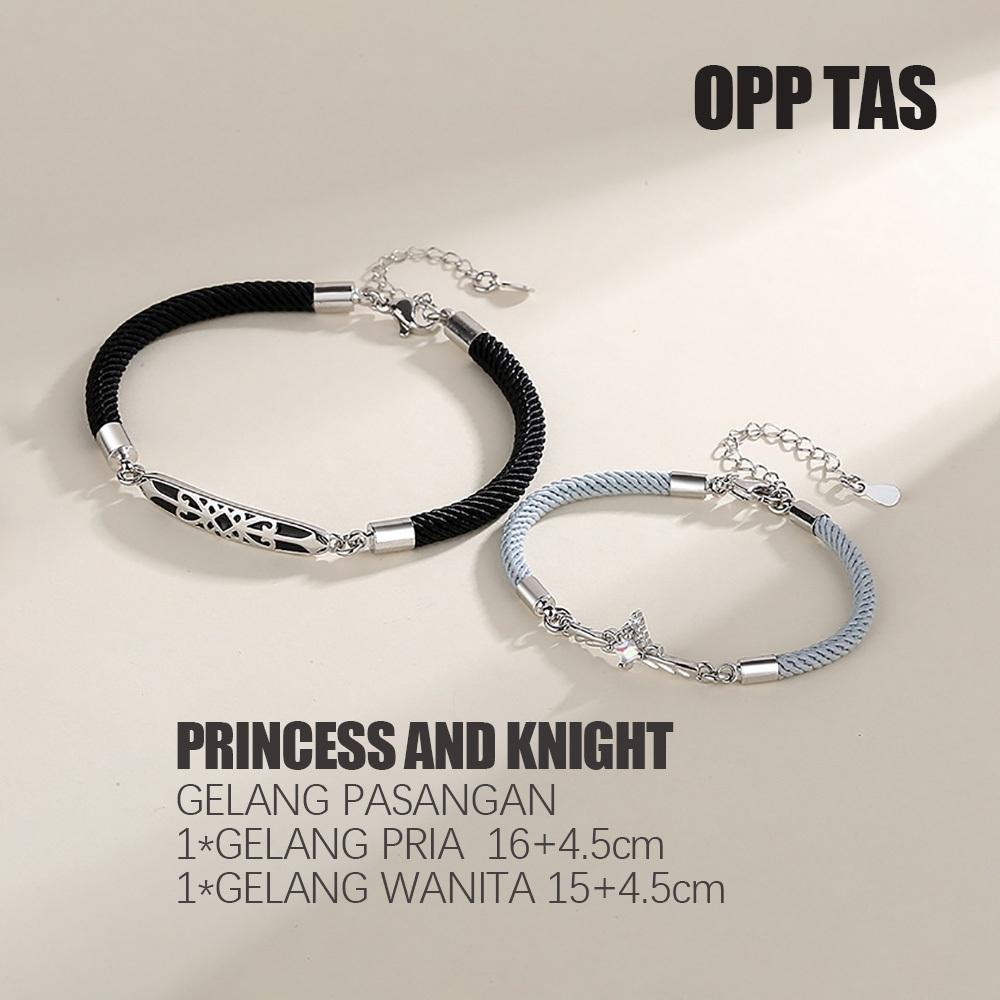 Gelang Couple Pasangan-princess and knight gelang fashion gelang gelang