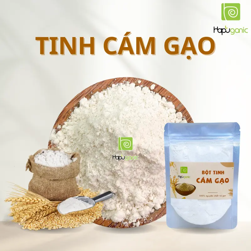 Bột Tinh Cám Gạo Sấy Lạnh Nguyên Chất Hapuganic Đắp Mặt 2