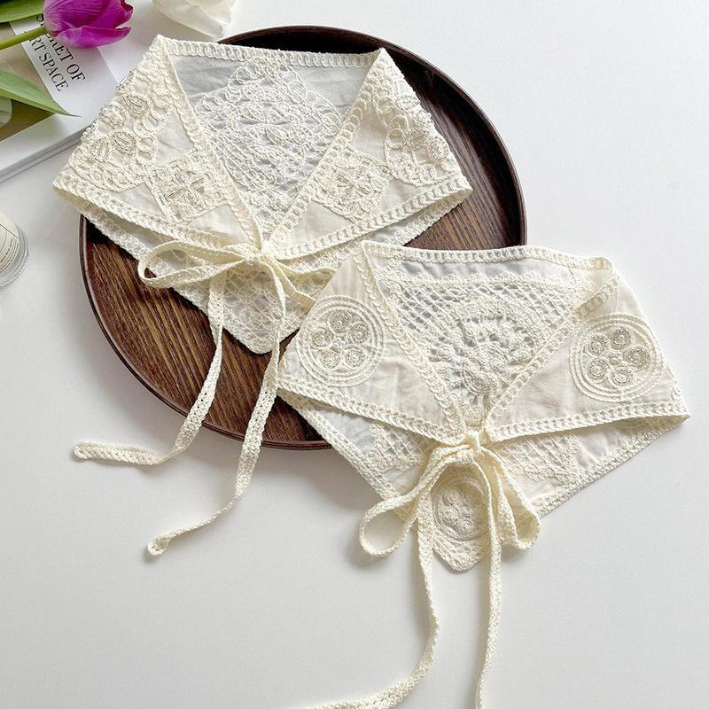 khăn quàng tam giác móc thủ công Băng đô dệt kim Mũ turban đính hạt -NE100 9