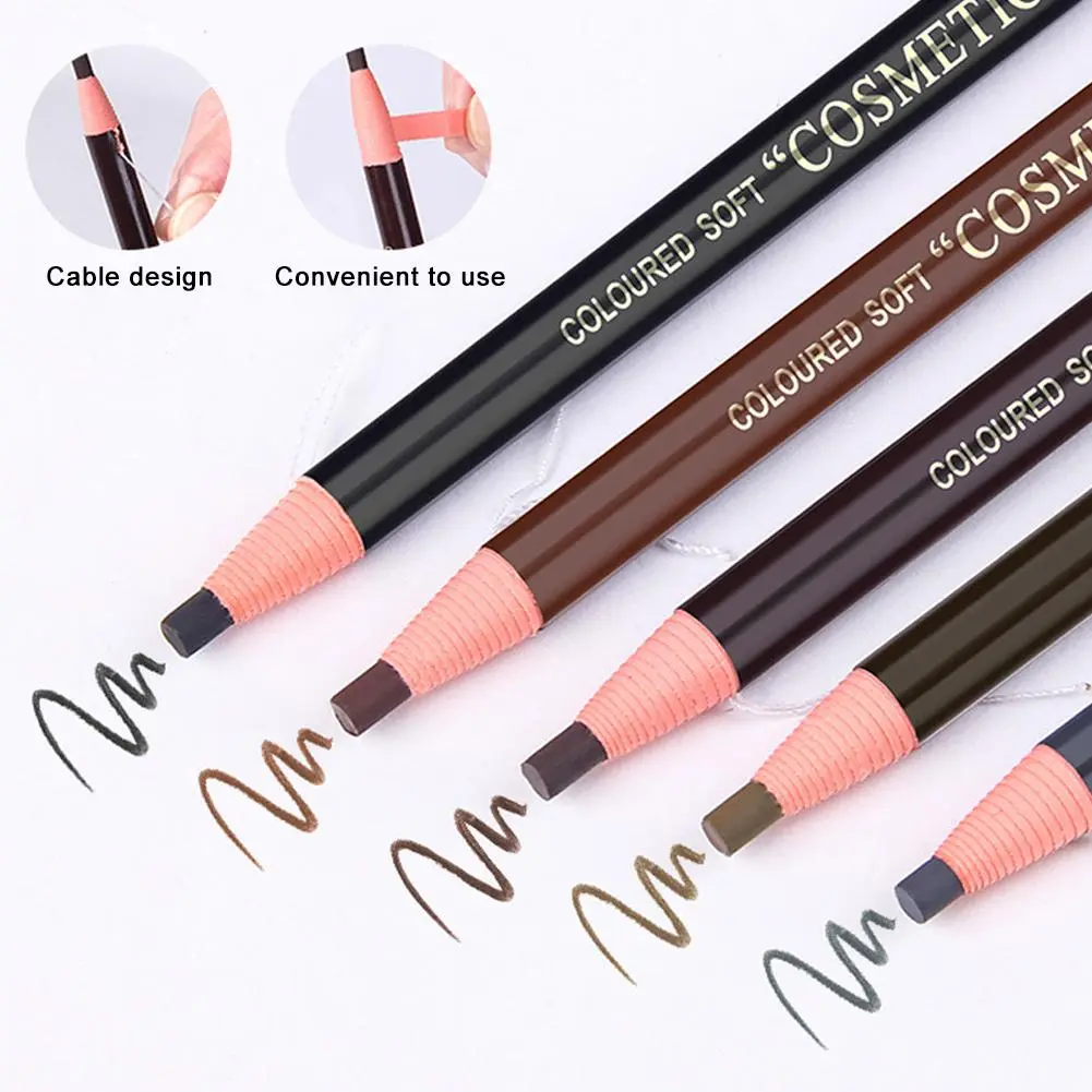 Eyebrow Pencil Waterproof And Non-smudge Genuine Wood Hard Core Wholesale Wood Eyebrow Pencil Eyebrow Pen