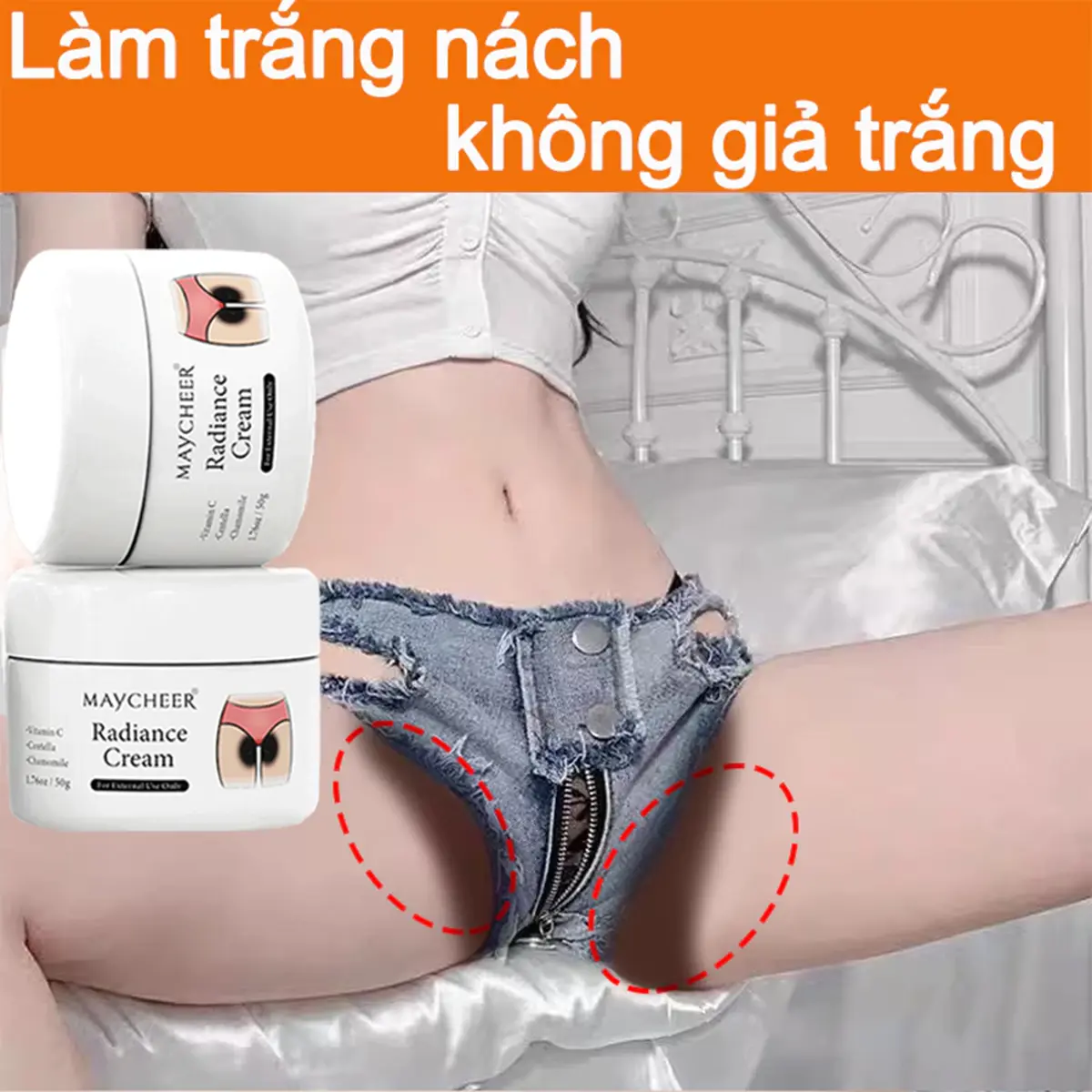 【Bán sỉ】Kem làm trắng da MAYCHEER Làm trắng nách Kem tẩy trắng da 50ml làm trắng nhanh vùng kín vùng da sẫm màu vùng nách đầu Giúp Da Mịn Màng Dưỡng Da Body Dưỡng Body Làm Đẹp Da Nữ