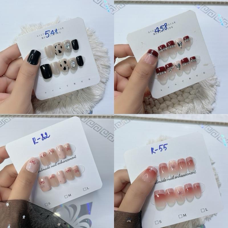 Tổng Hợp Bộ Nailbox Phom Vuông Dáng Ngắn Loại 24 Nail Tay ( Kèm Keo ) Được Chọn Mẫu Nữ Làm Nail