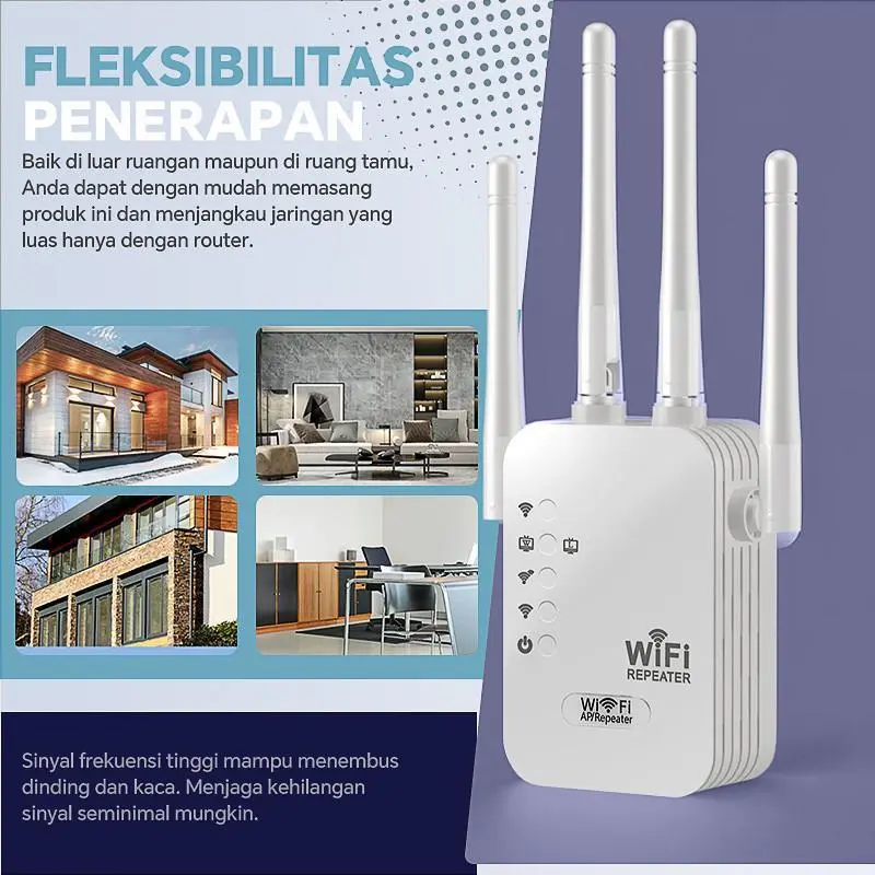WIFI Expander 2400mb Repeater Nirkabel Rumah Repeater wifi yang nyaman Penguat Sinyal Antena Dual Band 4 8