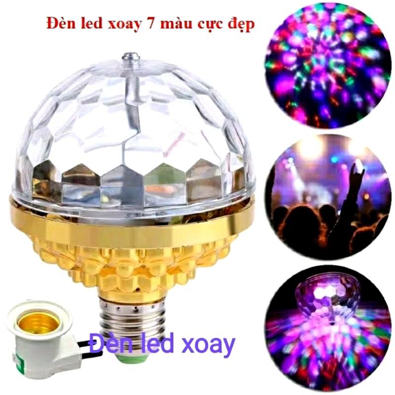 Đèn led tự xoay 360 độ 7 màu trang trí nhà cửa quán bar vũ trường