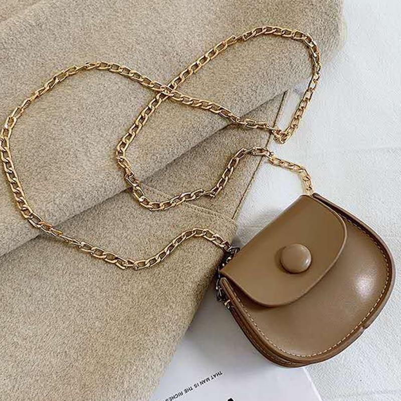 Product Introduction of Mini Bag Women's New Fashion One Shoulder Crossbody Bag Versatile Bag PU Leather Black Brown 13