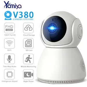 Yamiya V380 Q9 CCTV Kamera Wifi Sambung Ke Ponsel 1080P Smart Home Security Surveillance IP Camera Led Lens Wireless