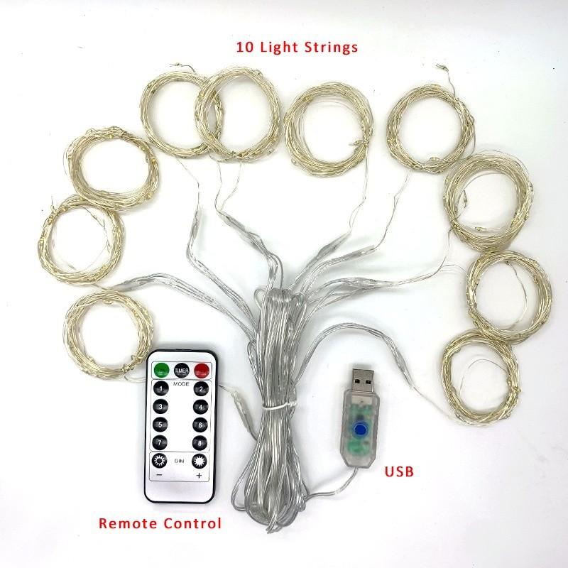 Lampu Hias Tirai Tumblr 3x3 meter LED Curtain Light Lampu Tirai Gorden Dekorasi Natal 7