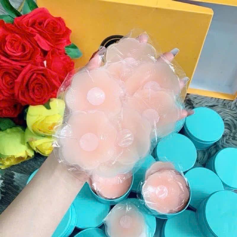  Hộp 10 miếng dán ngực miếng dán ti silicon tái sử dụng nhiều lần 