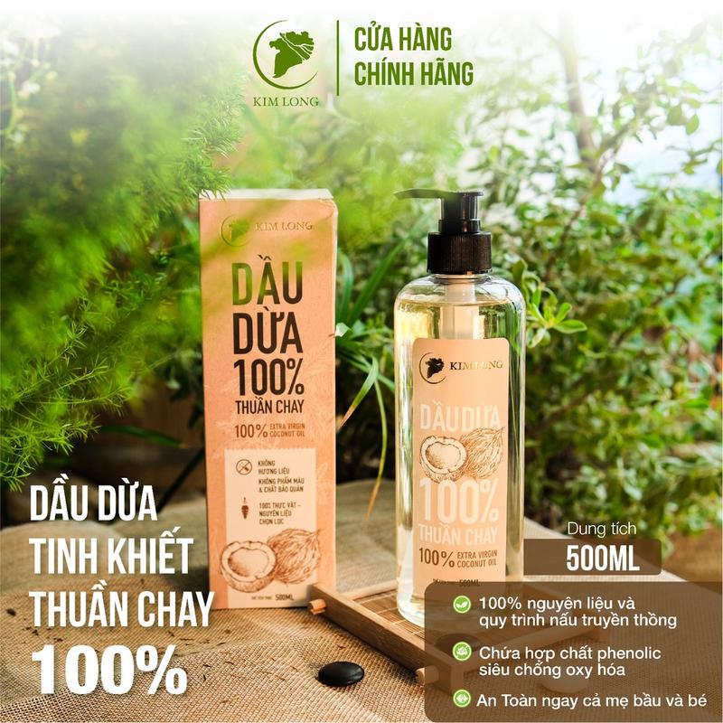 Dầu Dừa nguyên chất 100% - Kim Long- Dầu dừa dưỡng da, dưỡng tóc, dưỡng môi, hỗ…