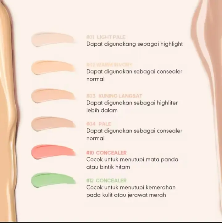 SANIYE Concealer Waterproof Wajah Full Coverage Color Corrector Merah Concealer Foundation Hitam Mencerahkan 3