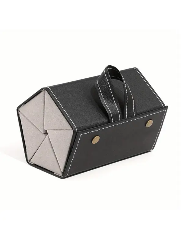 Simple 5 Slot Brown Sunglasses Storage Organizer, Trendy Foldable Travel Case with Multiple Glasses Hanging Hole, Portable Eyewear Display Box for Travel, Travel Essentials 6