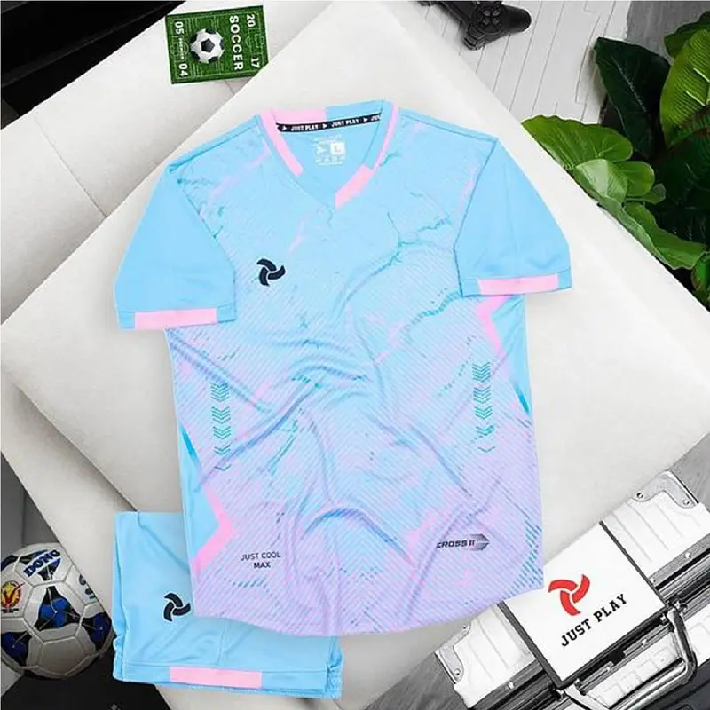 BỘ QUÀN ÁO BÓNG ĐÁ JUSTPLAY CROSS II - THIẾT KẾ ĐẸP MẮT LOGO IN NỔI, THOÁNG KHÍ, THOẢI MÁI HOẠT ĐỘNG - CÓ IN TÊN THEO YÊU CẦU Top Quần xl đầy màu sắc  Sport 0