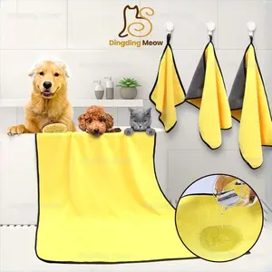 Handuk Grooming Kucing Daya Serap Tinggi Dan Lembut Bahan Microfiber Cepat Kering Handuk Mandi Anjin