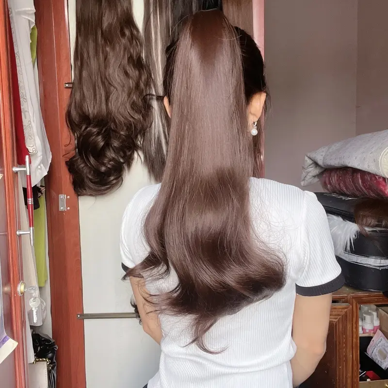 Tóc giả NGOẠM THẲNG CỤP đuôi nhẹ 55cm 3