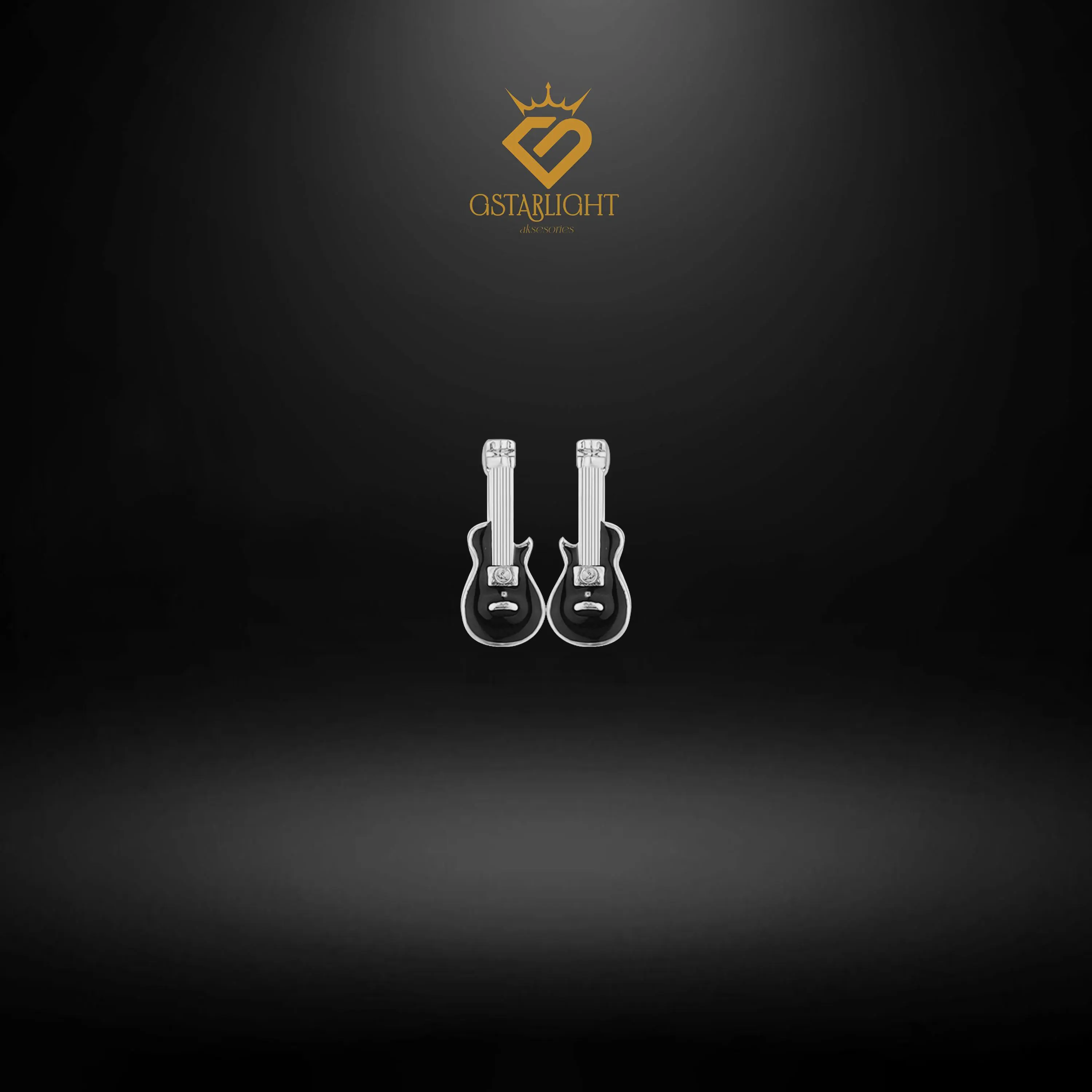 Anting Wanita Korea  Hitam  GS A - ksesoris : Harmony Strings: Earrings Korean trendy Kekinian AA0020