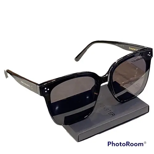 Kính râm thời trang hàn quốc D17 mắt đen dáng vuông.Kiểu dáng unisex chống chói chống loá Mắt Kính Kính Mắt billy chữ kinh chong kinh chong gentle monster