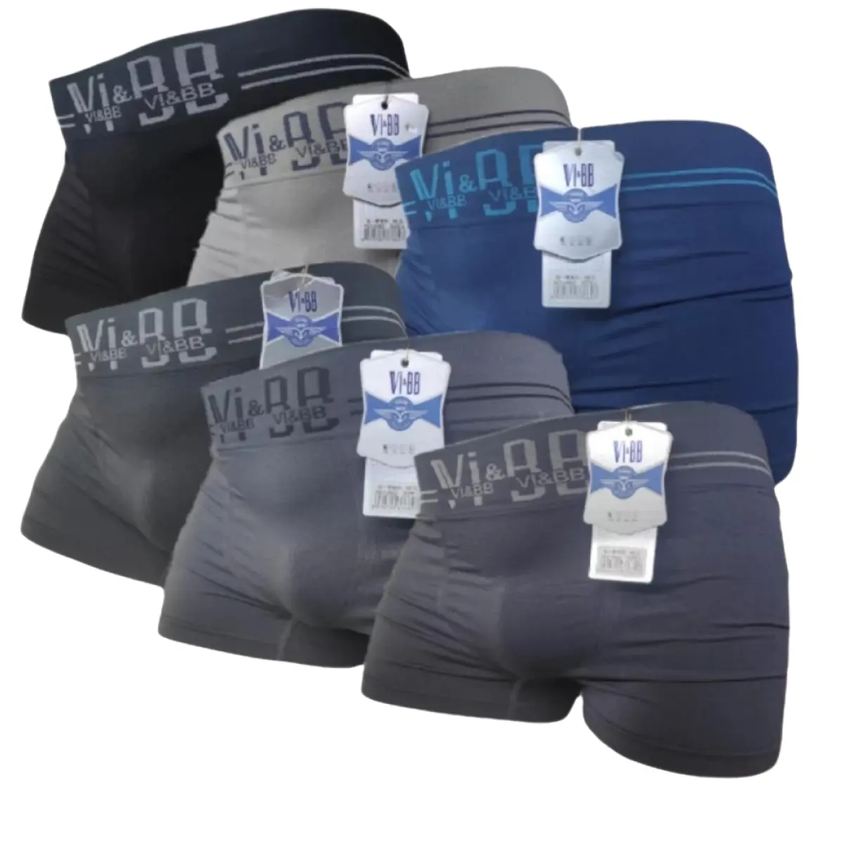 PROMO Paket 6 PCS CELANA DALAM PRIA BOXER VBB SIZE M-XXL bahan Poliester Polos