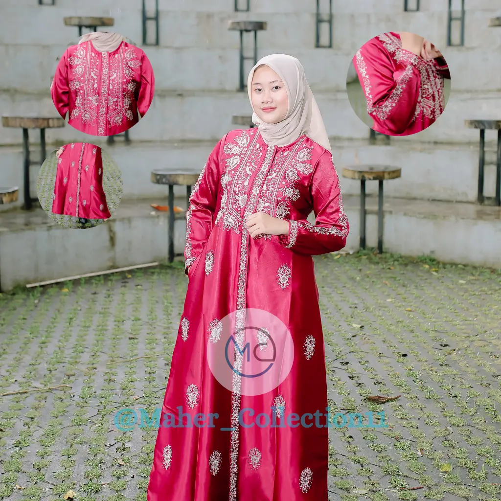 Gamis Bordir Motif Tabur 04
