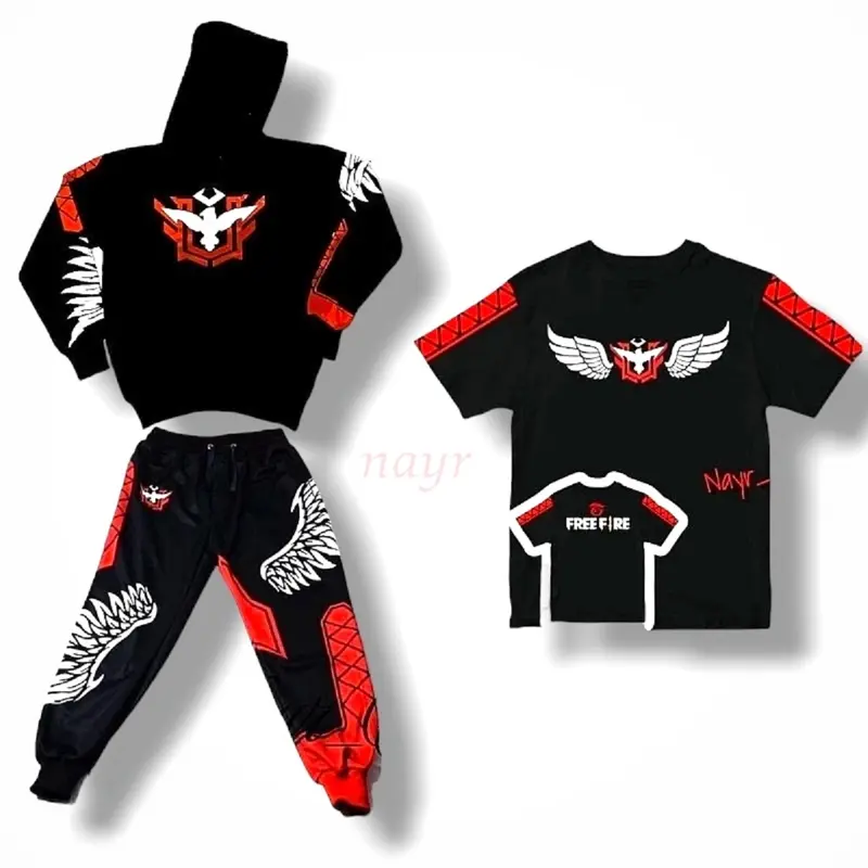 Setelan Celana Gaming Angel Set anak dan Sweater FF BNL Free fayer + Baju Heroic Fashion 0